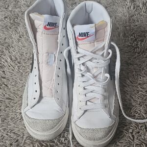 Nike Women's White, Pink & Gray High-Top Sneakers